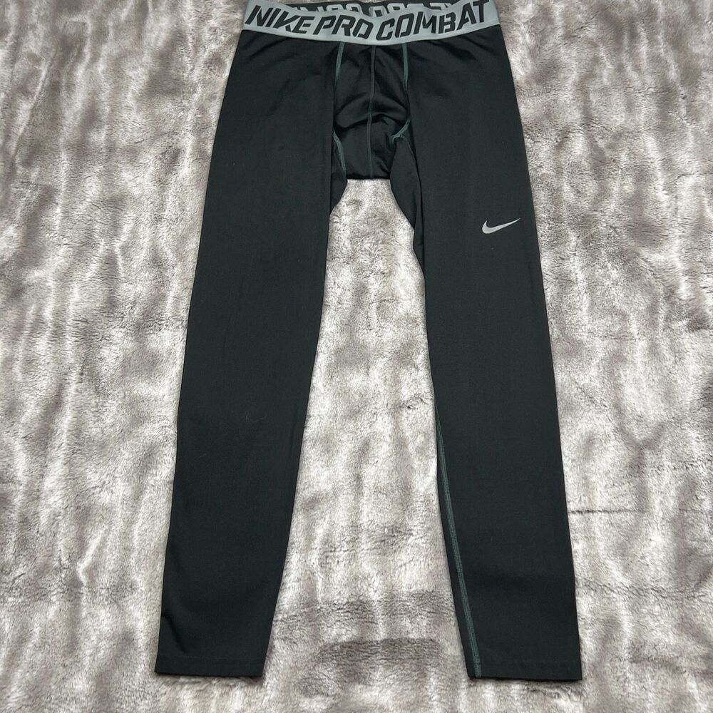 Nike Pro Combat Pants Mens 2XL Black Athletic Leggings Stretch Performance